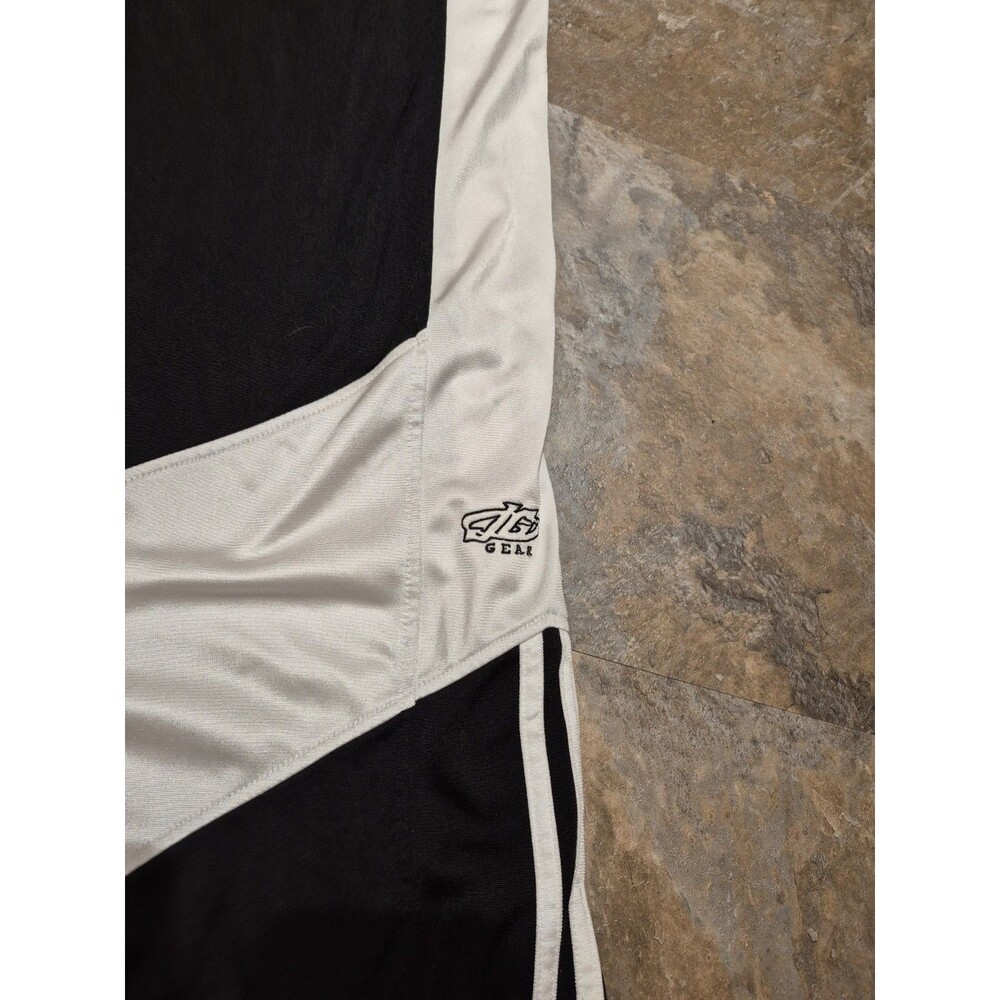 Vintage 90s/00s Athletic Works Black And White Snap Up Track Sports Pants Large - Picture 4 of 16